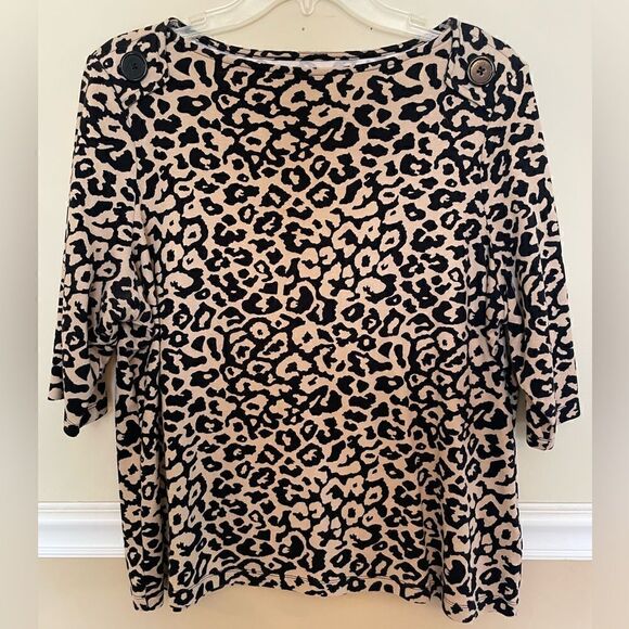 Women’s Cheetah Print Blouse Size PL - Picture 1 of 2